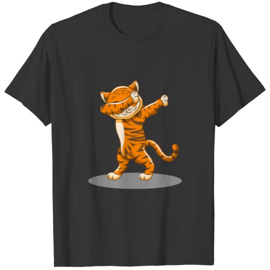 Dabbing dance tiger T-shirt