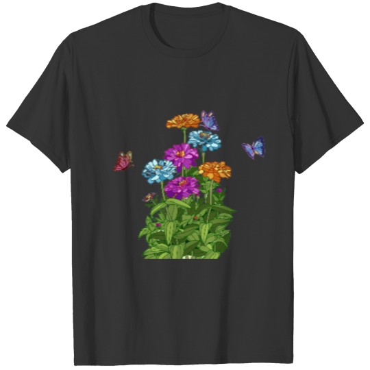 Flowers and butterfly T-shirt