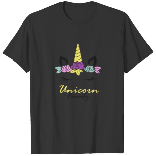 Cute Graphic Fairy Tail Birthday Family Unicorn T Shirts