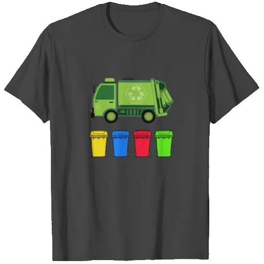 Recycling Trash Truck T Shirts Kids Garbage Truck