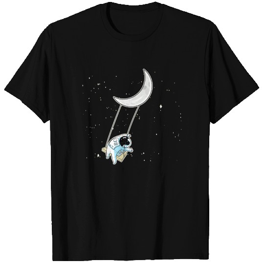 Moon swing during a starry night T Shirts