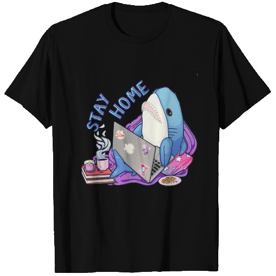 stay home baby shark T Shirts