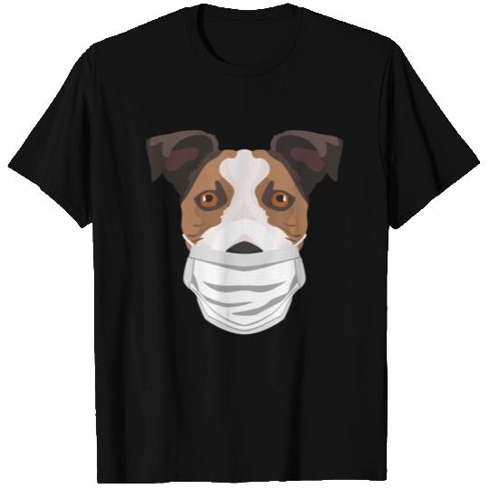 Illustration dog Jack Russell Terrier with respira T Shirts