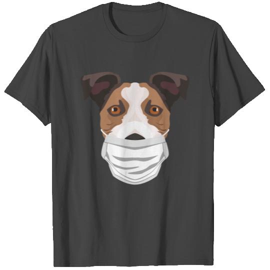 Illustration dog Jack Russell Terrier with respira T Shirts