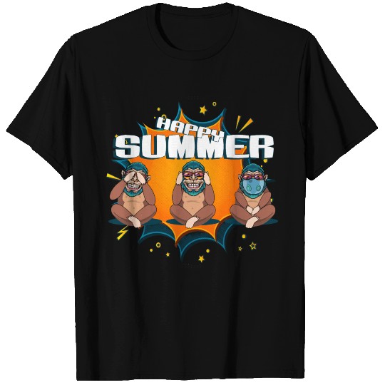 3 apes summer corona mouth mask protection T Shirts
