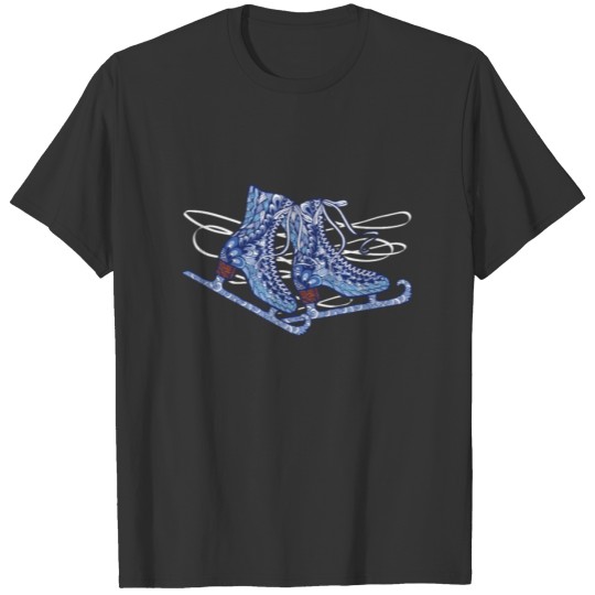 Ice Skating Shoes Winter Sports Gift T-shirt