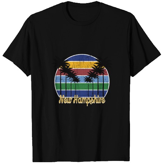 Palm Tree Grunge New Hampshire T Shirts