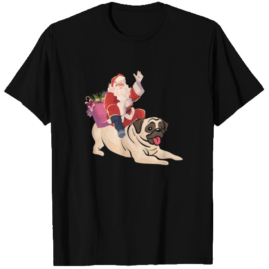 Pug Christmas santa T Shirts