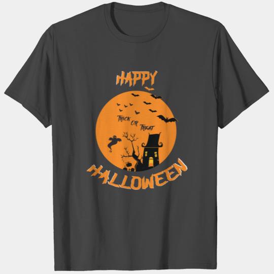 Haunted House Ghost Bat Trick Treat Gravestone RIP T Shirts