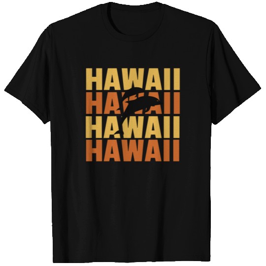 Hawaiian Islands Surf Style Dolphin Watching T Shirts