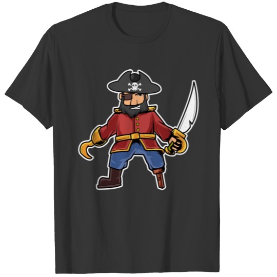 Cartoon Pirate Illustration T-shirt