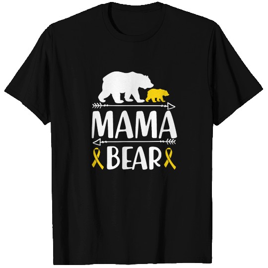 Mama Bear Childhood Cancer Awareness Gift T Shirts