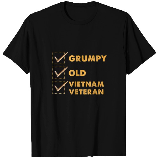 Funny Veteran T Shirts Grumpy Old Vietnam Veteran