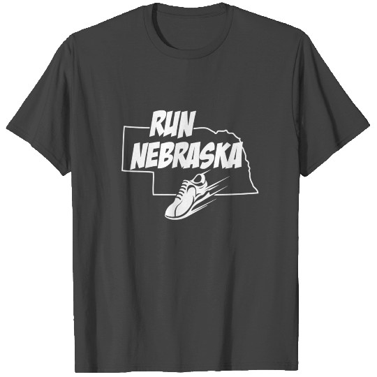 Running print Run Nebraska Runners graphic T Shirts