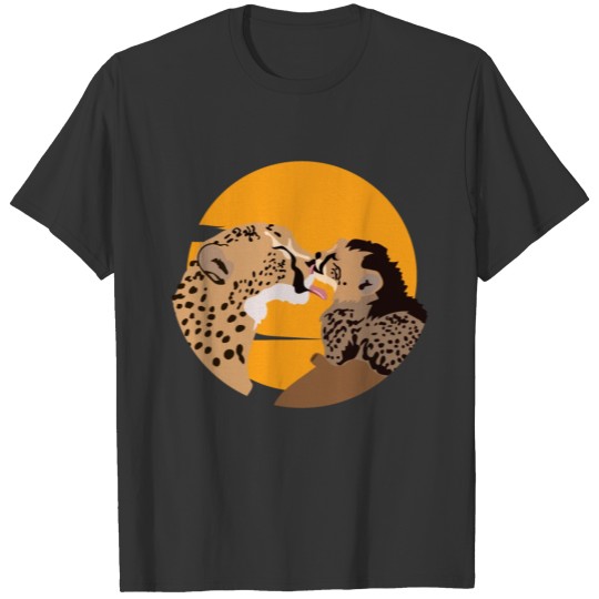 Cute Animals Love Cheetah Love Mom and Baby Family T Shirts