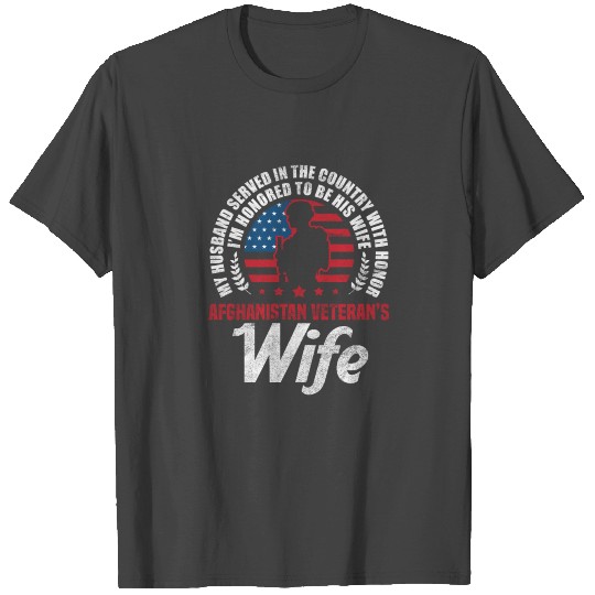 Afghanistan Veteran's Wife Veterans Day T Shirts