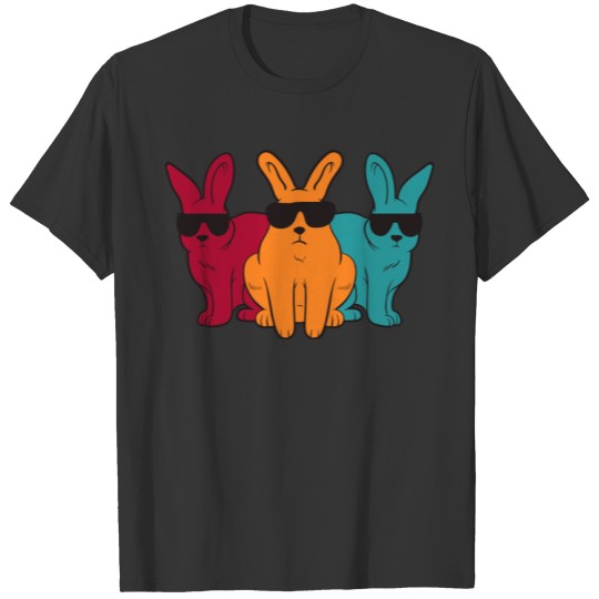 Hip Hop Trio Bunnies Shades Funny Hipster Easter T Shirts