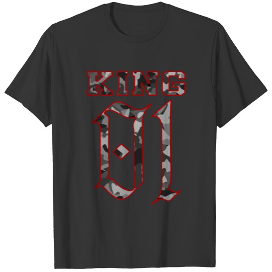 king 01 carmouflage T-shirt