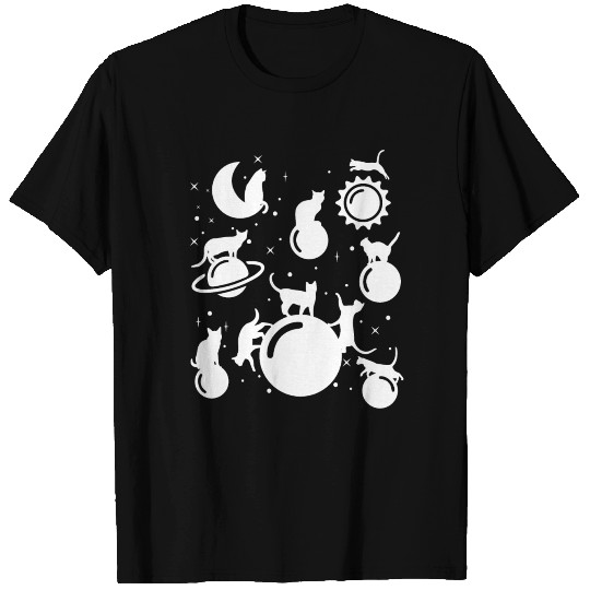 Solar System Planet Funny Cat Lover Gift T Shirts