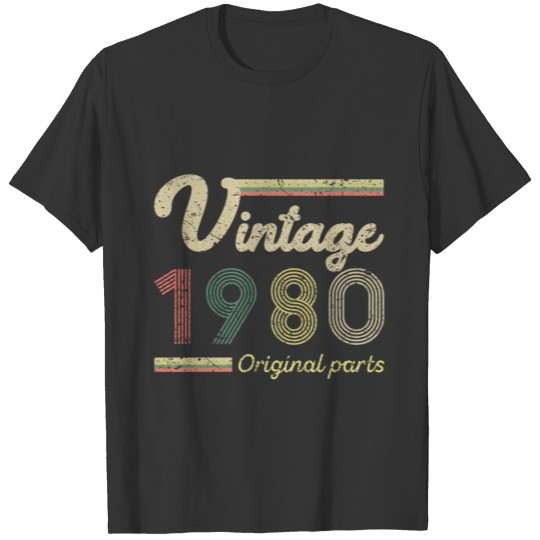 FUNNY 40 Years - Aged 40 Years Vintage Parts Retro T Shirts