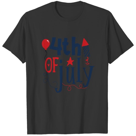 4th of July Fireworks Balloon T Shirts