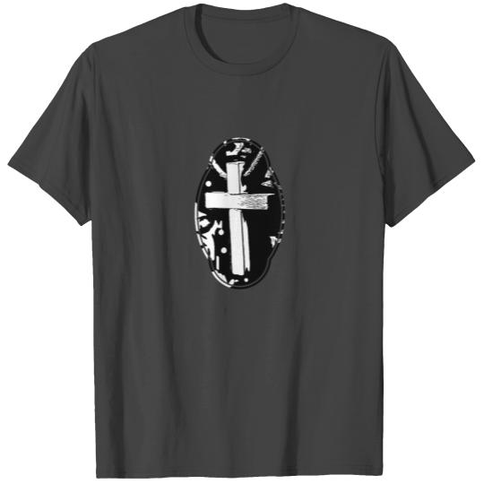 Eternal Faith Conviction Cross Crucifix Badge T Shirts