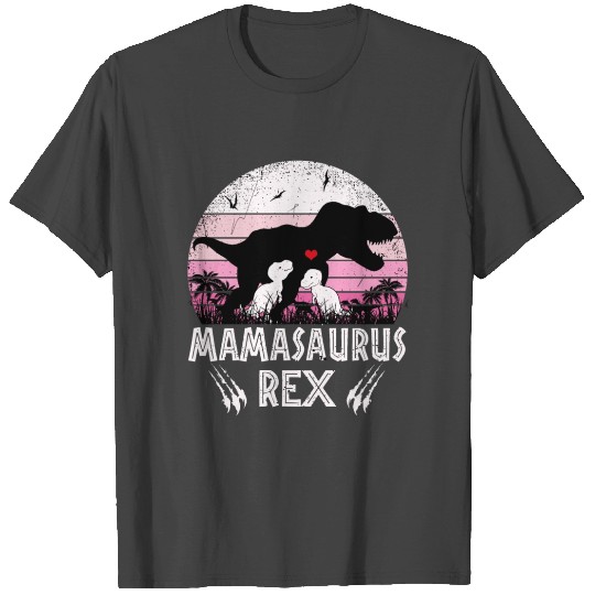 Mamasaurus Rex - Gift for Mom 2 Kids T Shirts