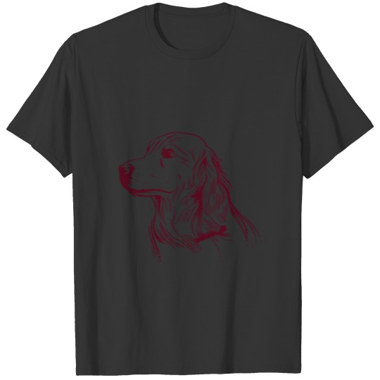 golden retriever dog T-shirt