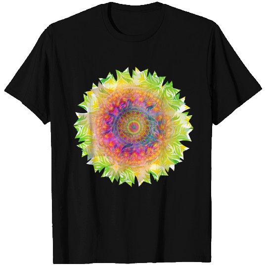 psychedelic colorful mandala kaleidoscope T Shirts