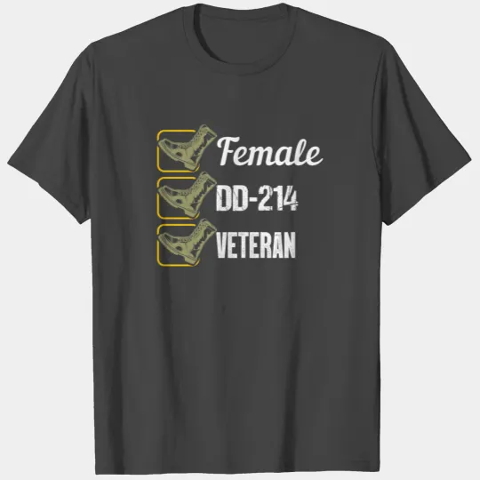 Female DD-214 Veteran Female Veteran Patriotic T Shirts