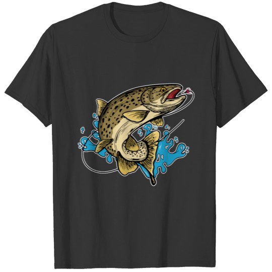 Rainbow Trout Fishing - Fisherman Fly Fishing Gif T Shirts