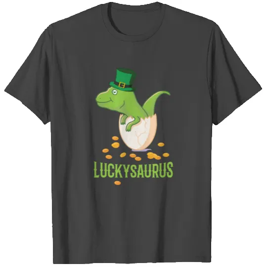 St Patricks Day Dino T Shirts - Irish Dinosaur Luckys
