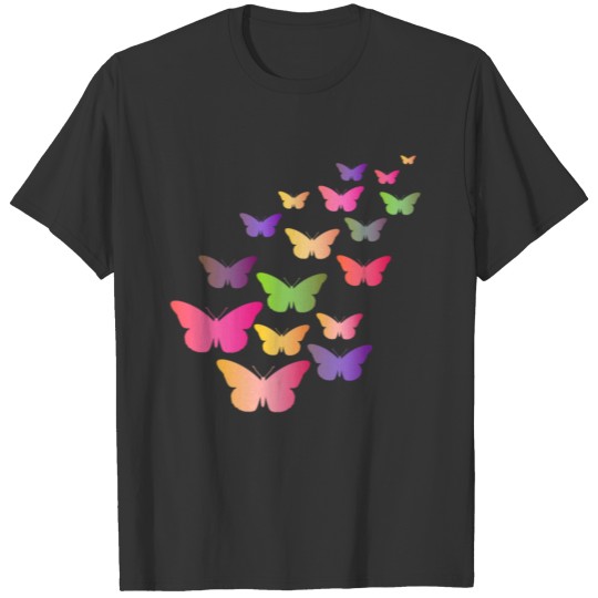 Flying Colorful Butterflies T-shirt