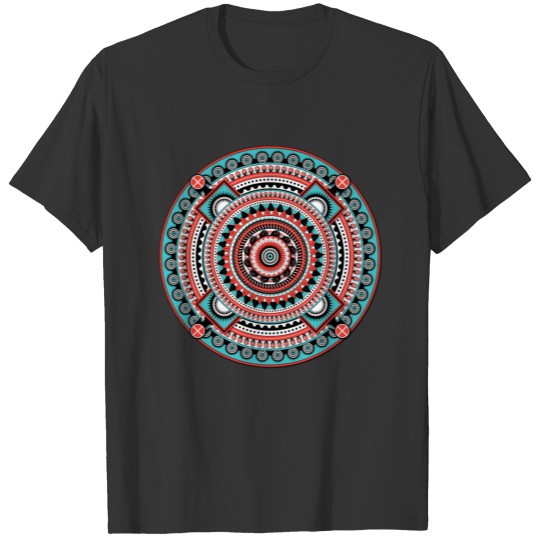 Coral & Teal Mandala T Shirts