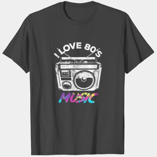I Love 80s Music Boombox Retro T Shirts