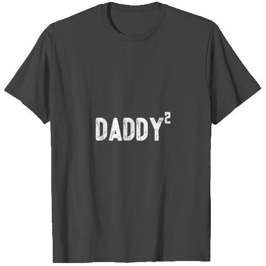 Mens Daddy to Be of 2 Kids Power Squared dad T Shirts