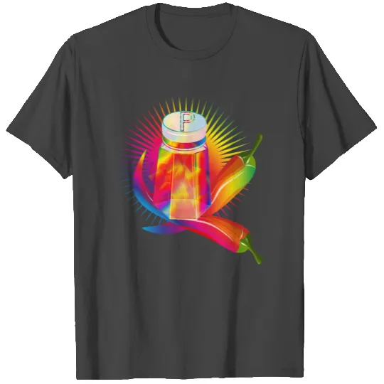 Rainbow peppers and pepper shaker T Shirts