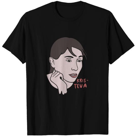 Julia Kristeva Minimal Portrait - Philosophy T Shirts