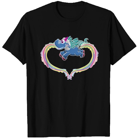 cute Unicorn vomit poop rainbow heart T Shirts