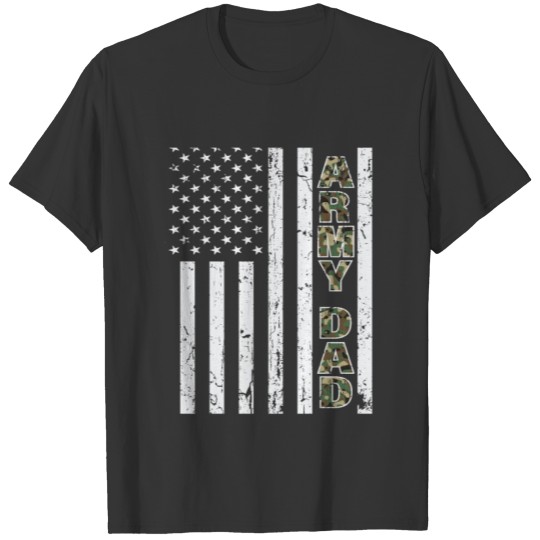 Proud Army Dad Usa Flag T-shirt