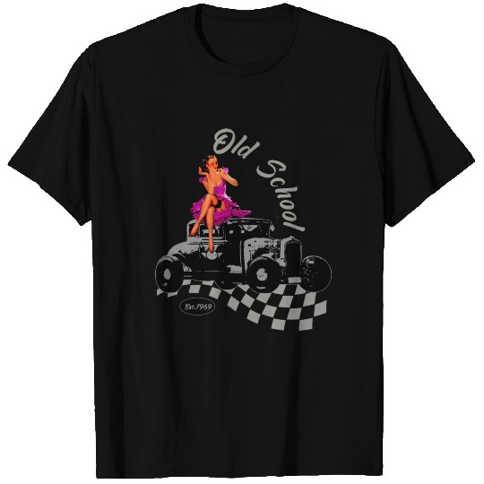 Old school Pin Up Hot Rod T Shirts