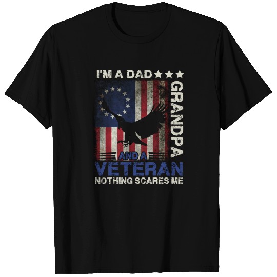 Distressed American Camo Flag Veterans T Shirts