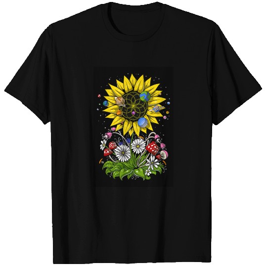 Psychedelic Sunflower T Shirts