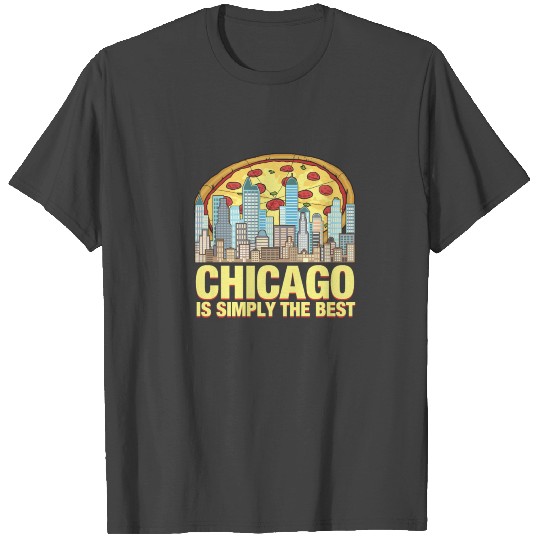 Food - Pizza Cheese Skyscrapers - Chicago T Shirts