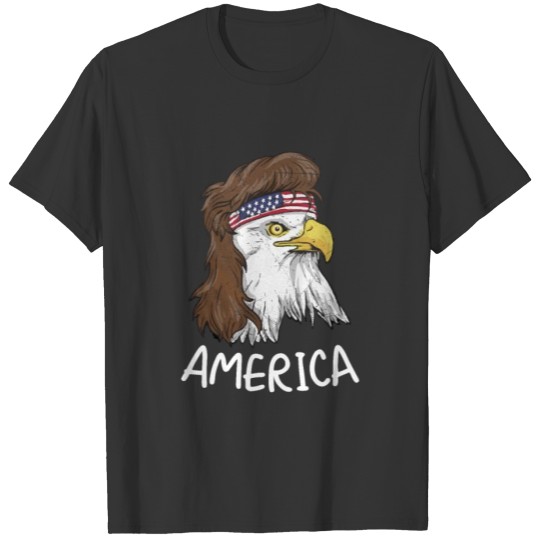 Eagle Mullet - 4th of July American Flag Merica T-shirt