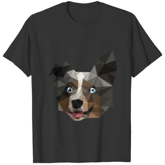 Dog made of polygons graphic T-shirt