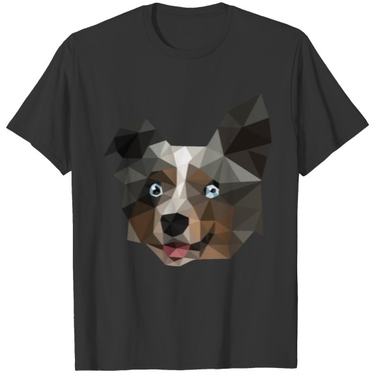 Happy Polygon Dog T Shirts