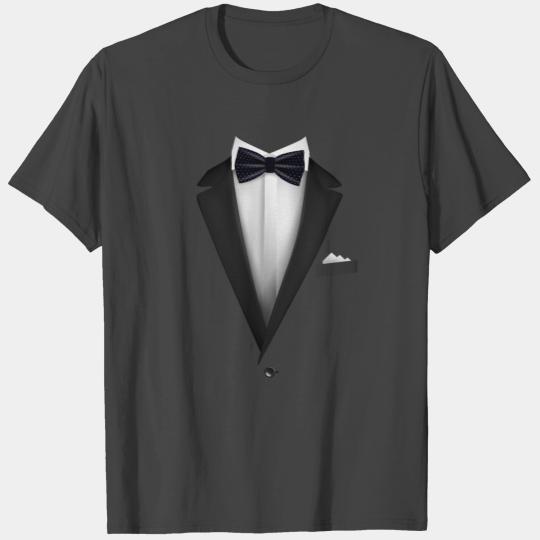 Tuxedo design with Blue Bowtie For Weddings And T Shirts