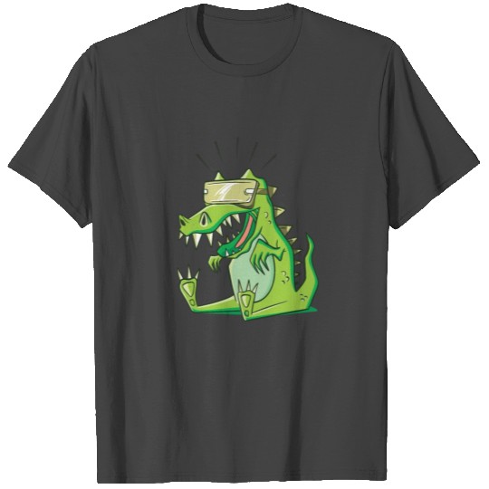 Tyrannosaurus Rex with VR glasses Virtual Reality T Shirts