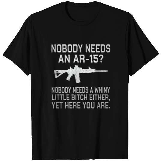 Nobody Needs An AR15? Metallic Silver T Shirts